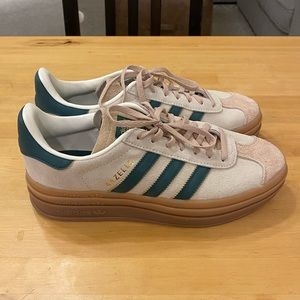 adidas Gazelle Bold Magic Beige Collegiate Green